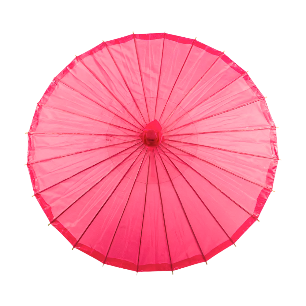 Hot Pink Nylon Parasol for weddings, outdoor events, and sun protection