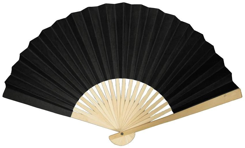 Black Paper Folding Fan