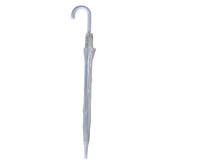 Clear classic umbrella - closed – photo-friendly, weather-ready, and perfect for weddings, photoshoots, and events.