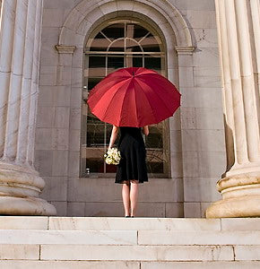 Red Large 16-Panel Umbrella