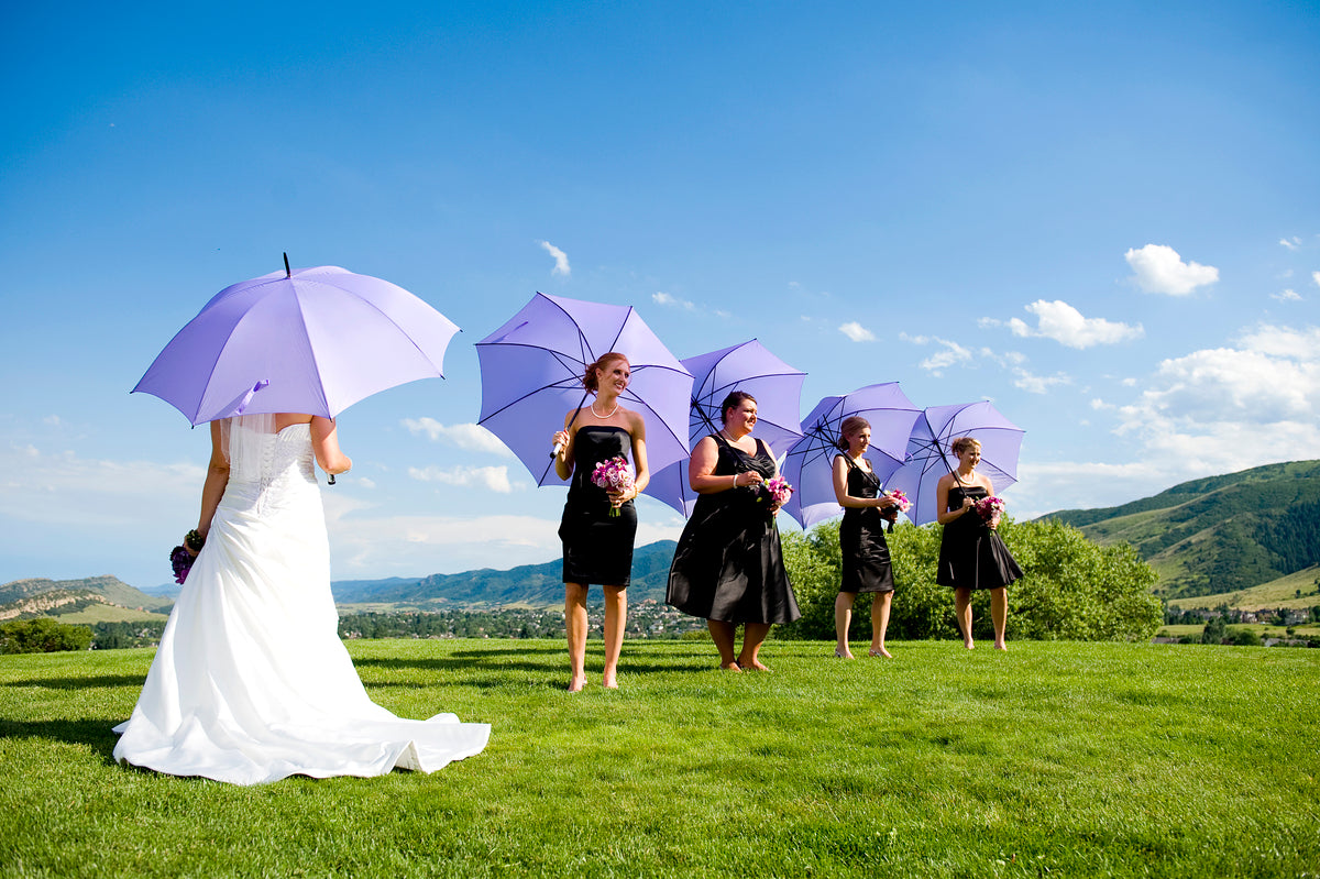 Lilac Large Umbrellas for Bridal Party