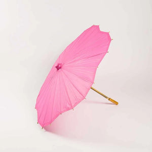 Fuchsia Scalloped Paper Parasol