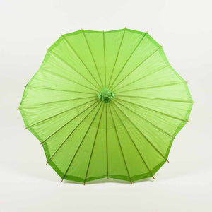 Grass Green Scalloped Paper Parasol