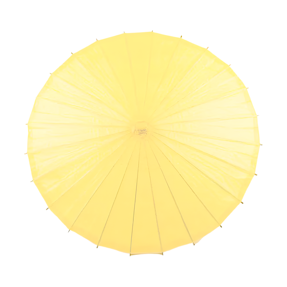 Lemon Yellow Paper Parasol for weddings, outdoor events, and sun protection