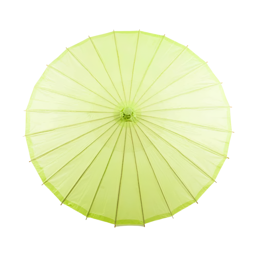 Light Lime Paper Parasol for weddings, outdoor events, and sun protection