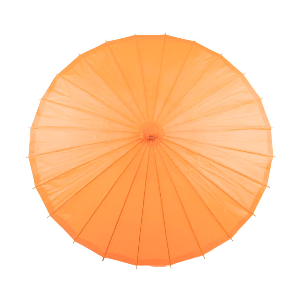 Orange Paper Parasol for weddings, outdoor events, and sun protection