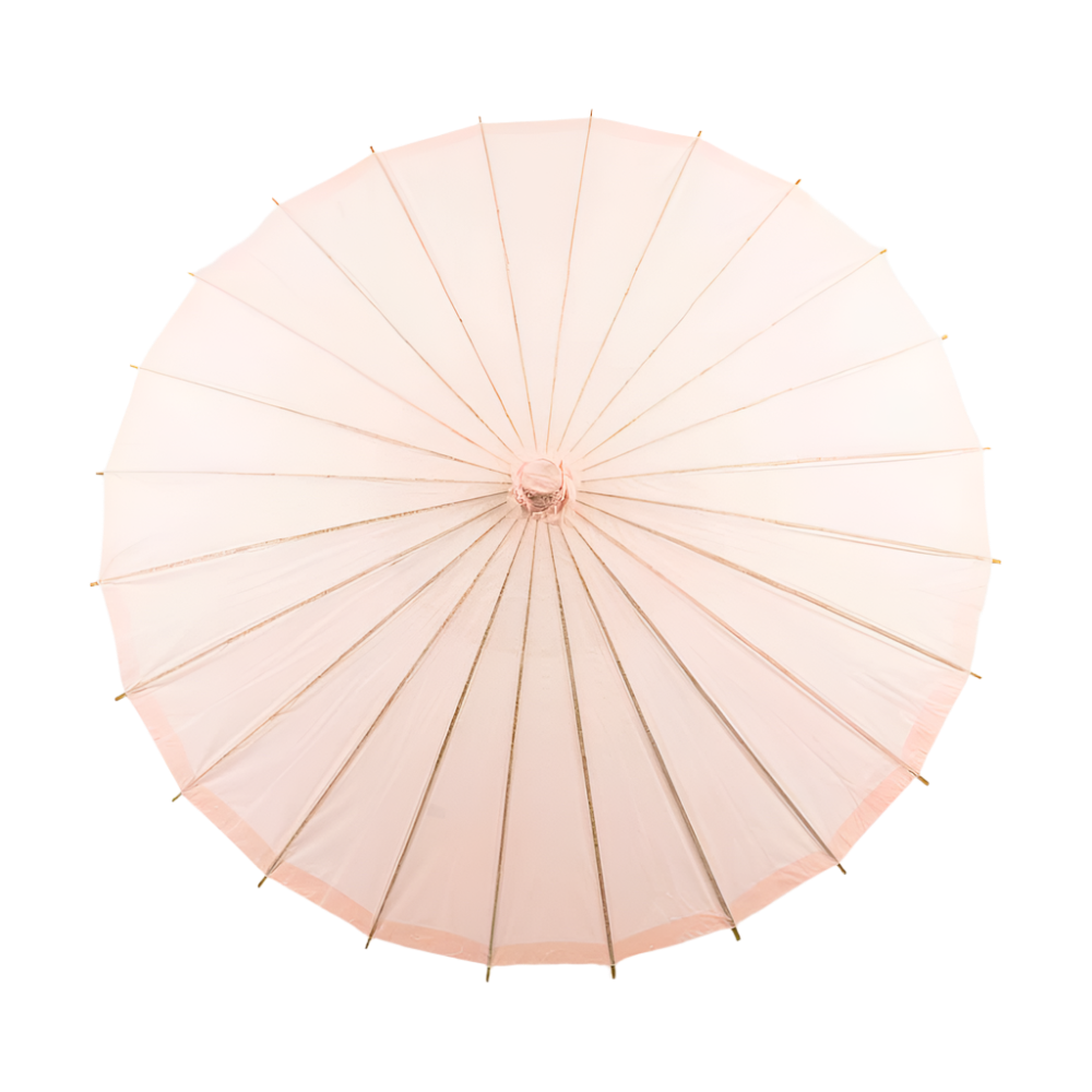 Rose Quartz Paper Parasol for weddings, outdoor events, and sun protection