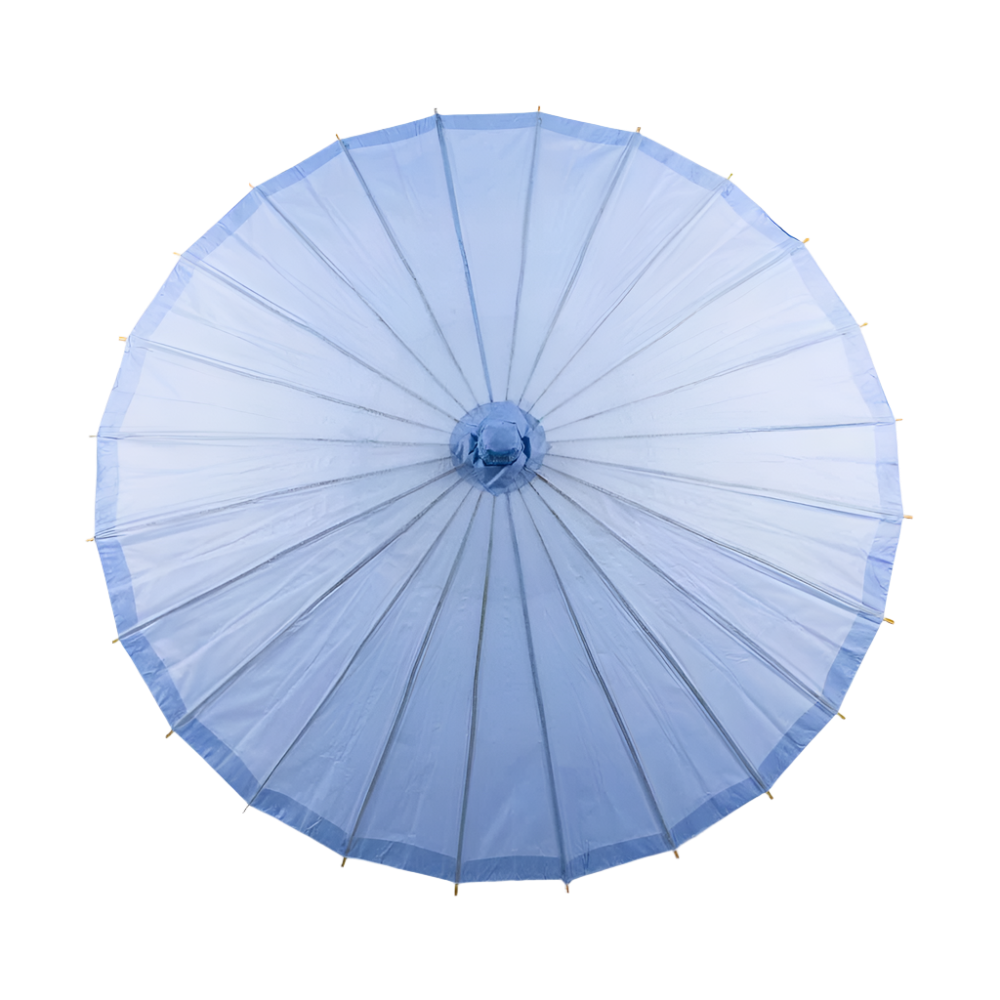Serenity Blue Paper Parasol for weddings, outdoor events, and sun protection
