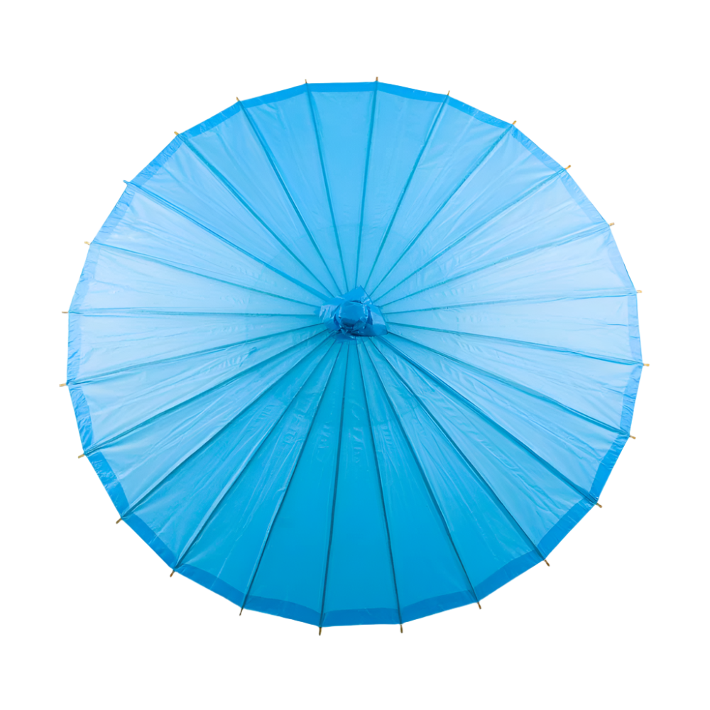 Turquoise Paper Parasol for weddings, outdoor events, and sun protection