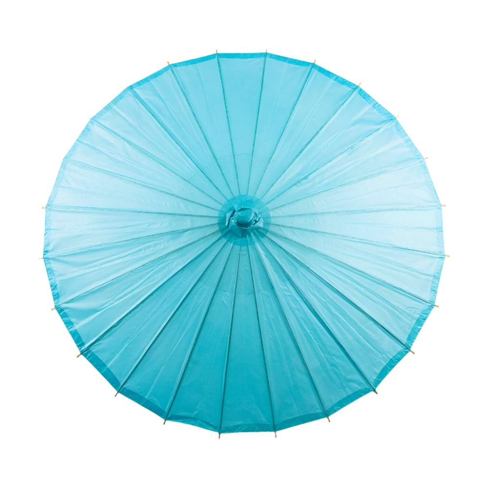 Water Blue Paper Parasol for weddings, outdoor events, and sun protection