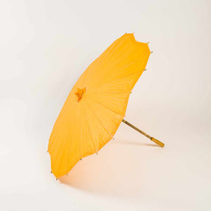 Orange Scalloped Paper Parasol