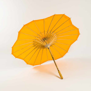 Orange Scalloped Paper Parasol