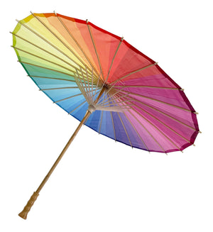 Rainbow Nylon Parasol