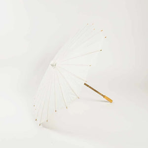 Off-White Scalloped Paper Parasol