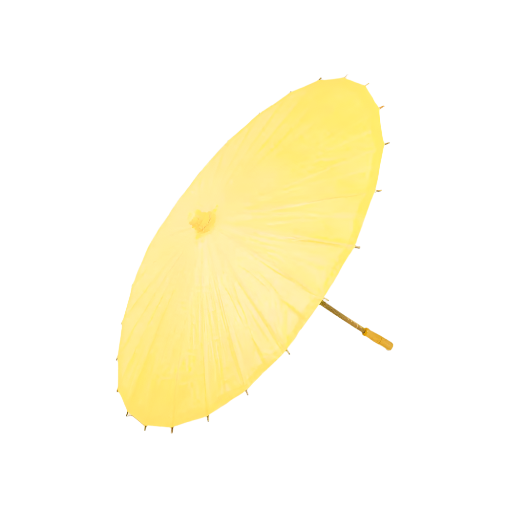 Lemon Yellow Paper Parasol