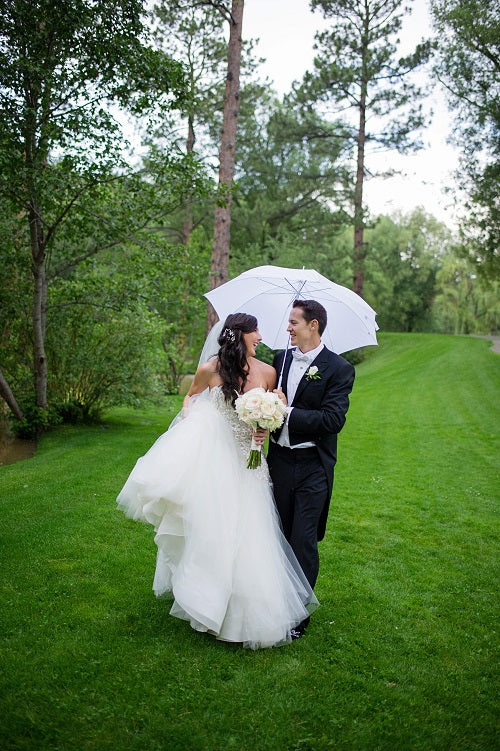 White Small 8-Panel Umbrella