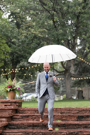 White Large 16-Panel Umbrella