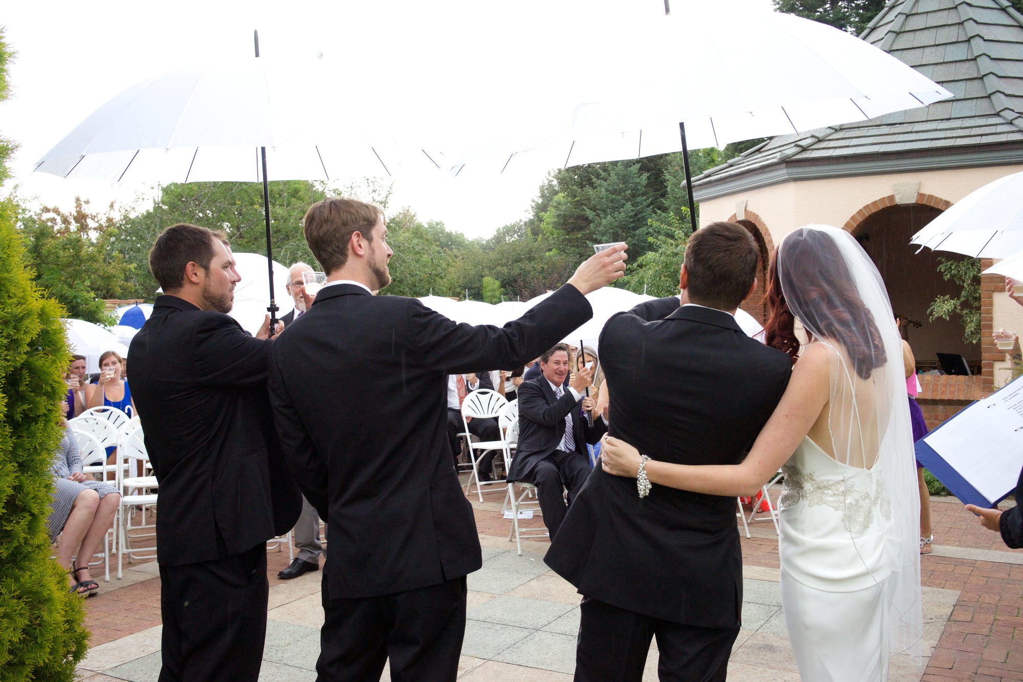 White Large 16-Panel Umbrella