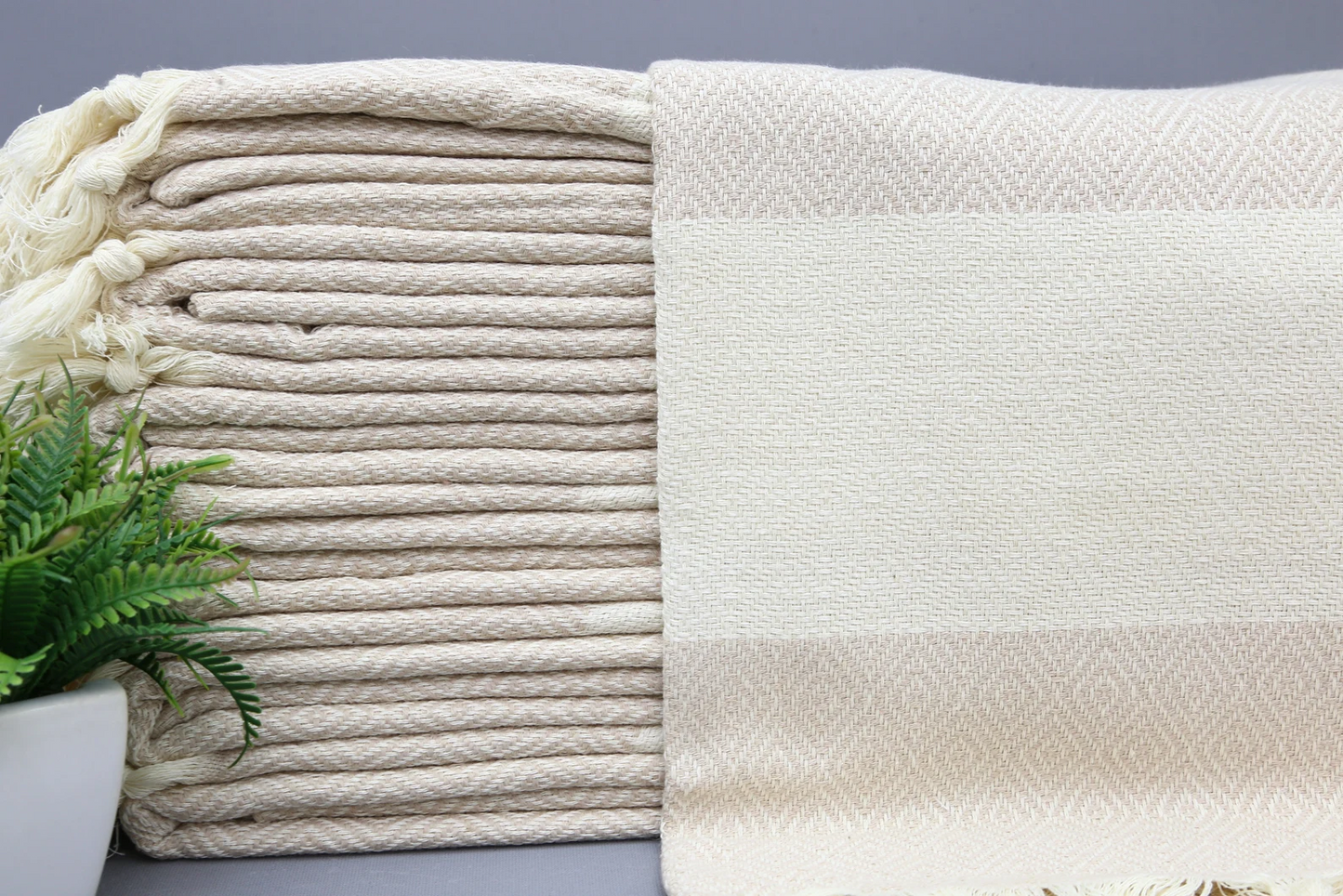 Beige Diamond Classic Turkish Towel in premium cotton, lightweight, quick-drying, and perfect for travel, beach, spa, and luxe gifts