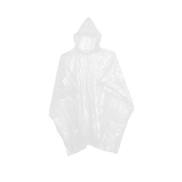 Clear lightweight waterproof poncho for outdoor events, travel, and weddings