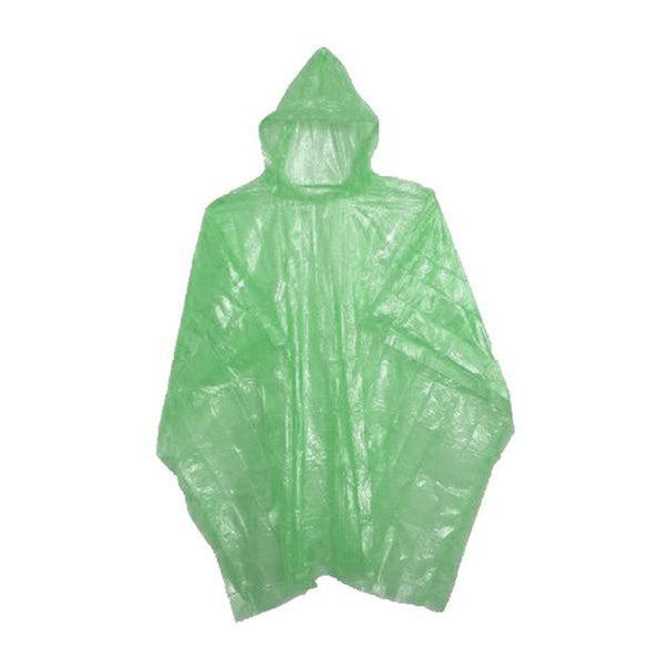 Green lightweight waterproof poncho for outdoor events, travel, and weddings