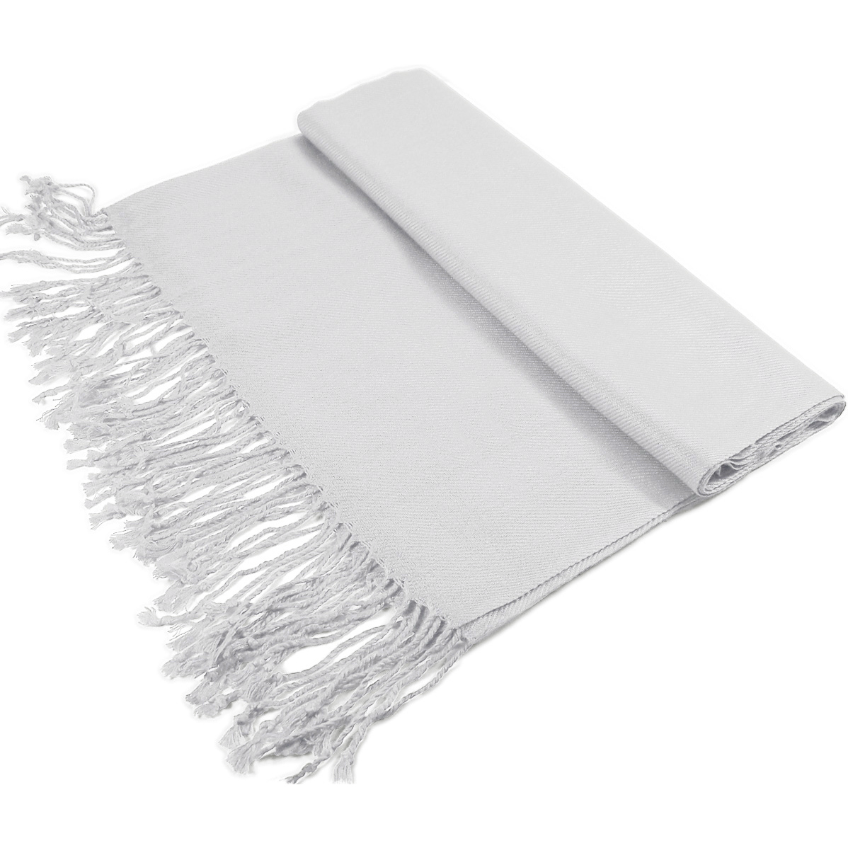 Silver Lightweight Pashmina Shawl – Soft, Elegant Wrap for Every Occasion