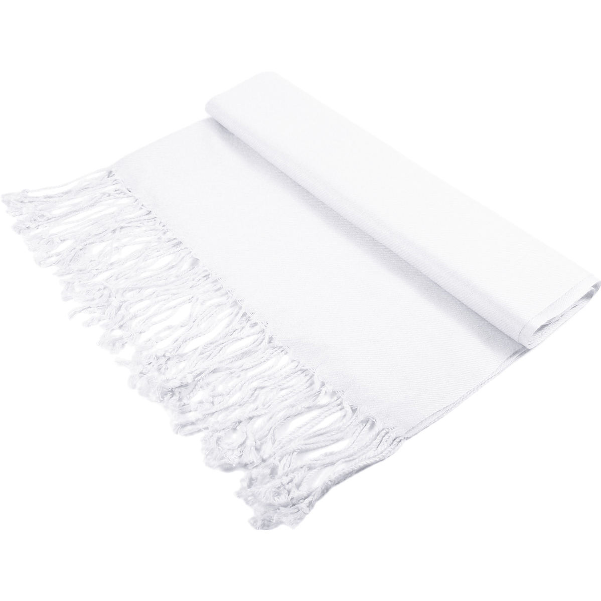White Lightweight Pashmina Shawl – Soft, Elegant Wrap for Every Occasion