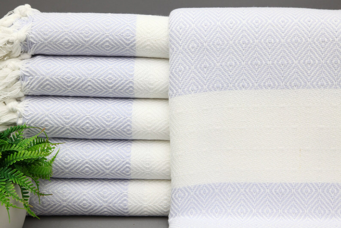 Lilac Diamond Classic Turkish  in premium cotton, lightweight, quick-drying, and perfect for travel, beach, spa, and luxe gifts
