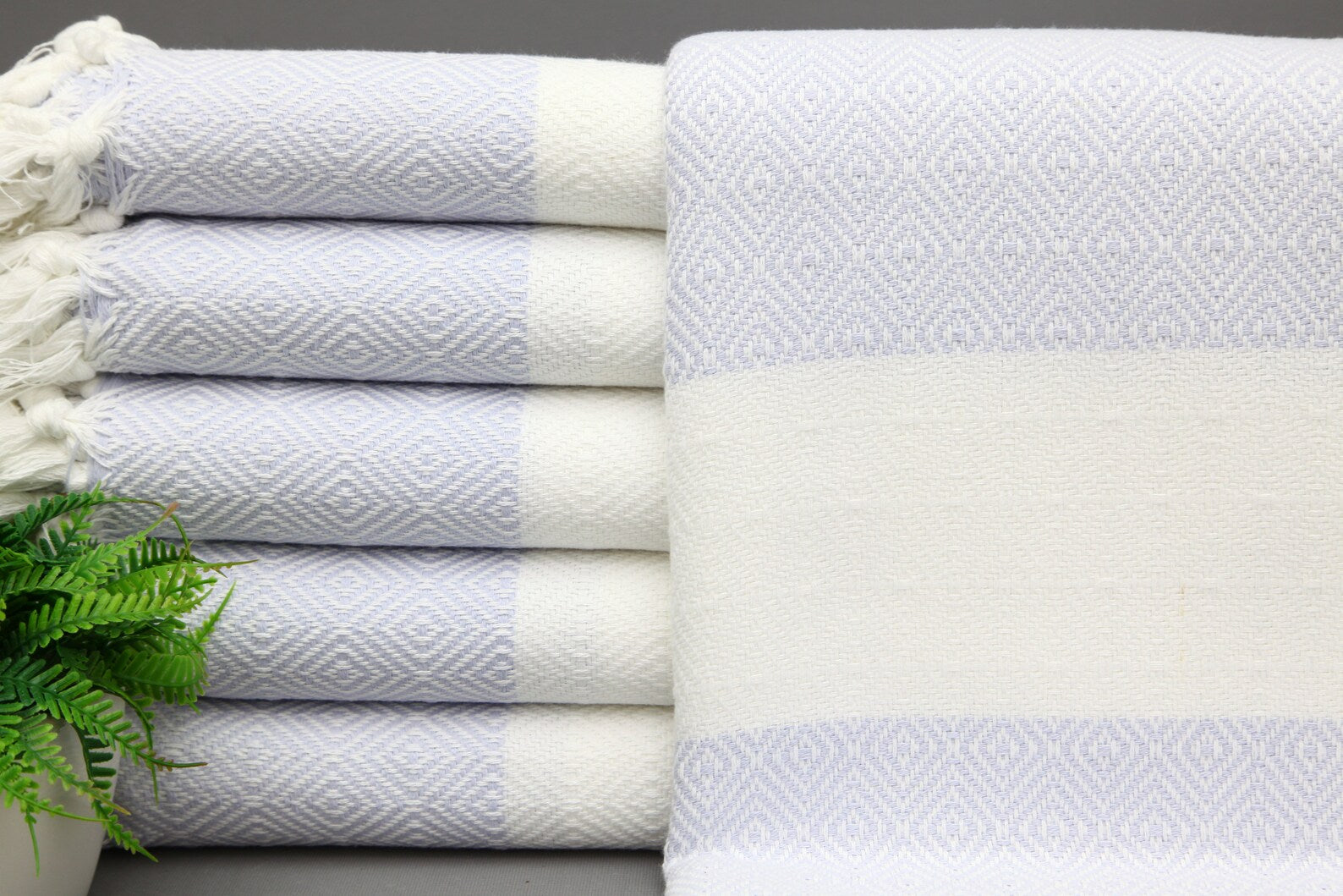 Lilac Diamond Classic Turkish  in premium cotton, lightweight, quick-drying, and perfect for travel, beach, spa, and luxe gifts