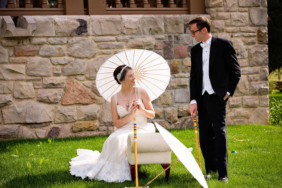 Beige Paper Parasol