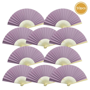 Lavender Paper Folding Fan