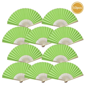 Light Lime Paper Folding Fan