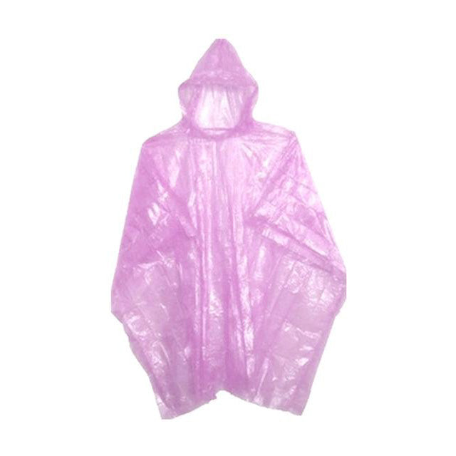 Pink lightweight waterproof poncho for outdoor events, travel, and weddings