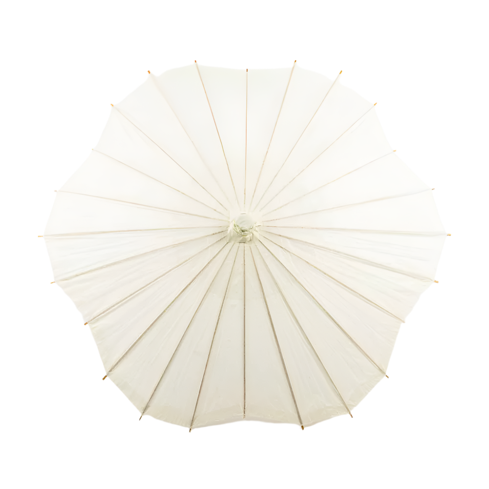 Beige Scalloped Parasol