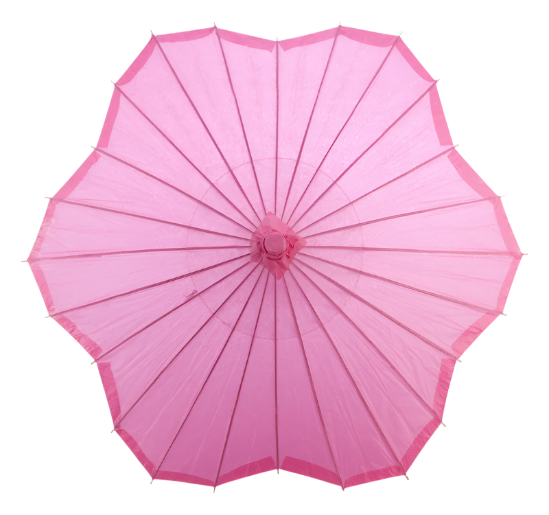 Fuchsia Scalloped Parasol