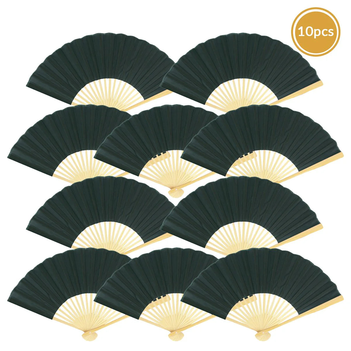 Black Silk Fan perfect for weddings and events