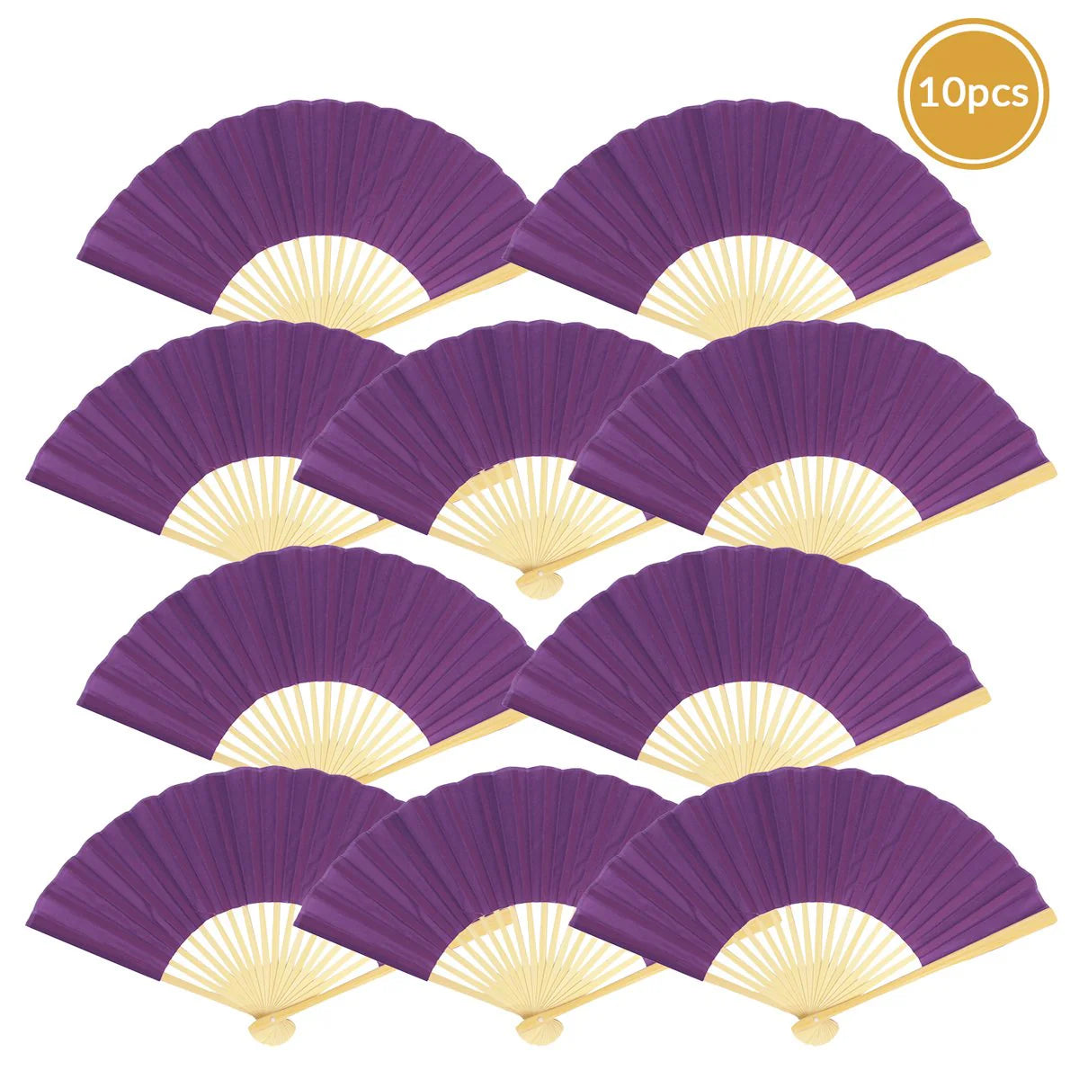 Purple Silk Fan perfect for weddings and events
