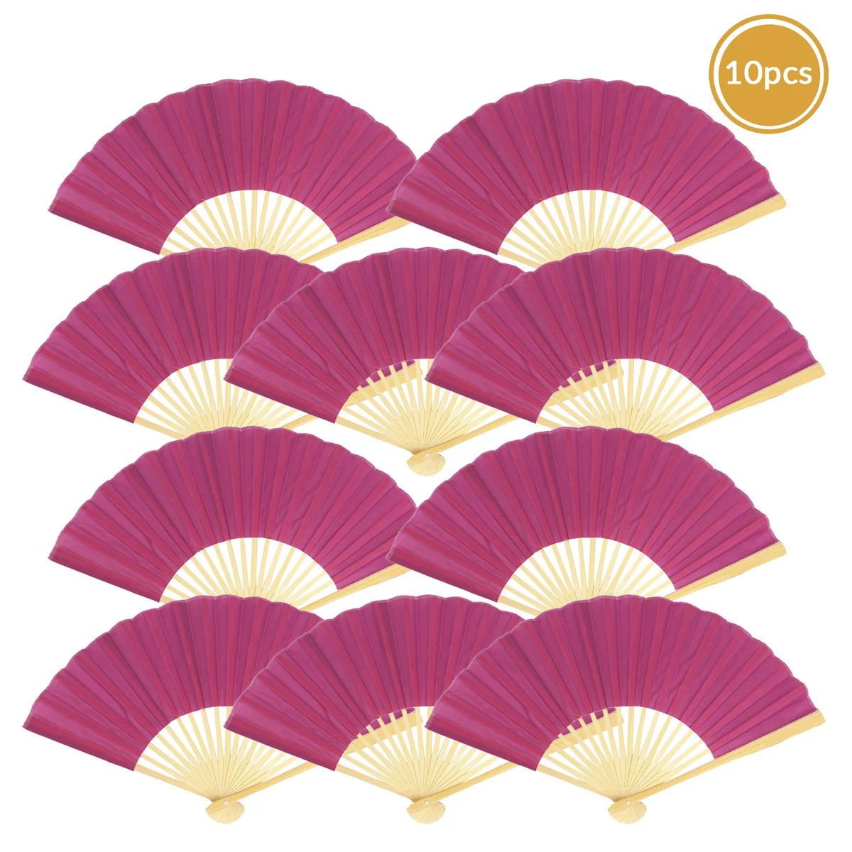 Violet Silk Fan perfect for weddings and events