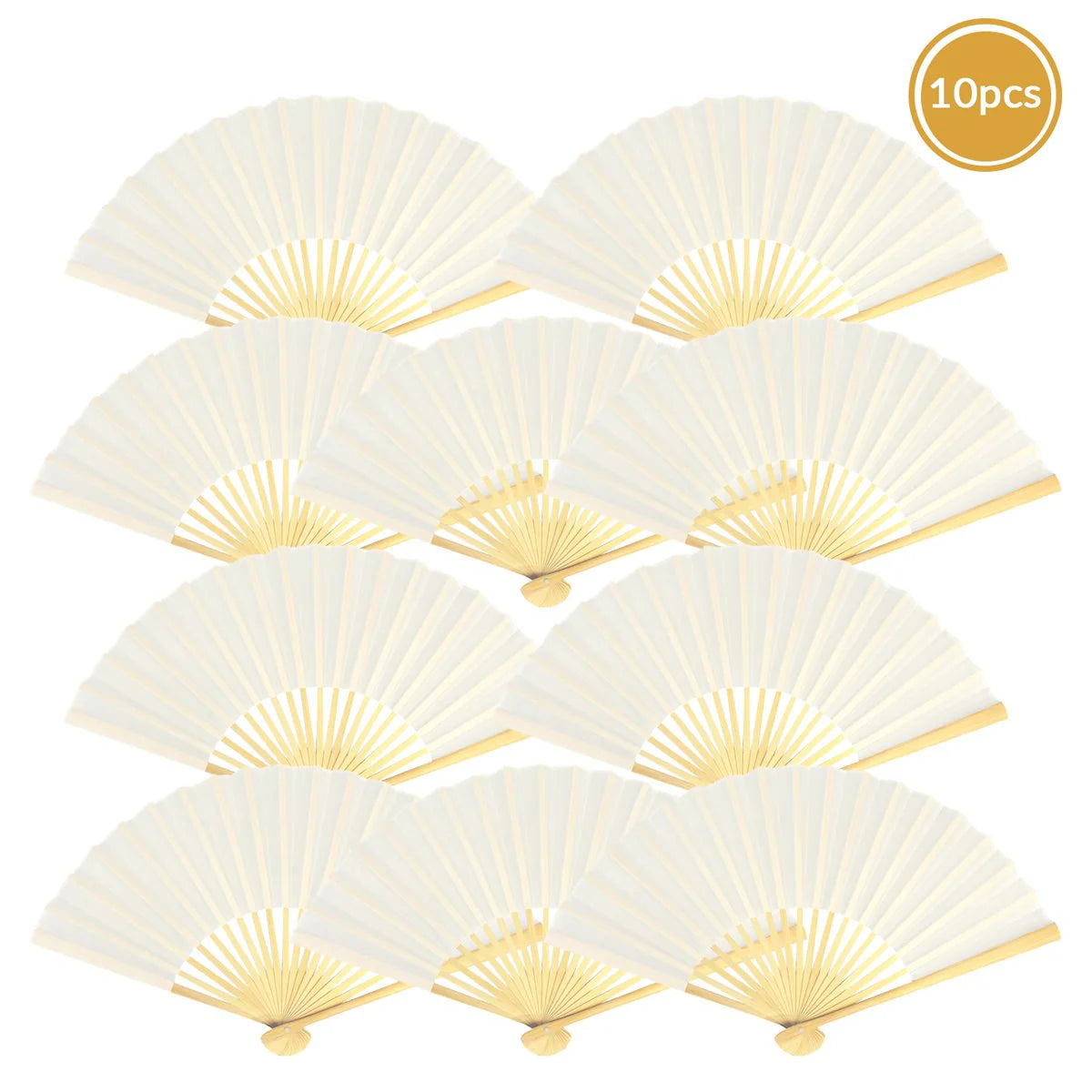 White Silk Fan perfect for weddings and events