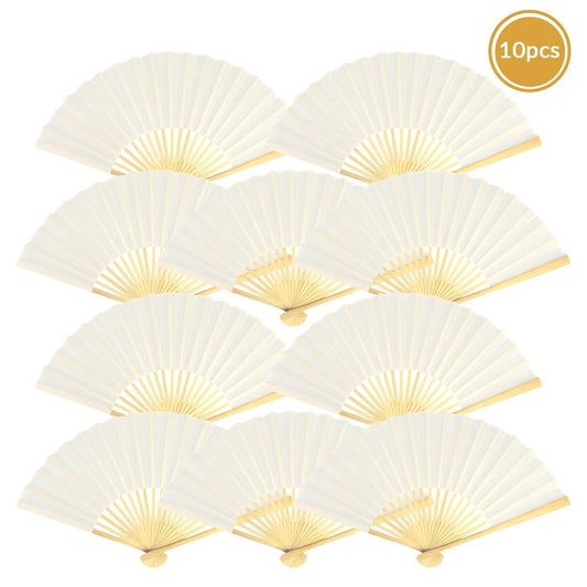 White Silk Fan perfect for weddings and events