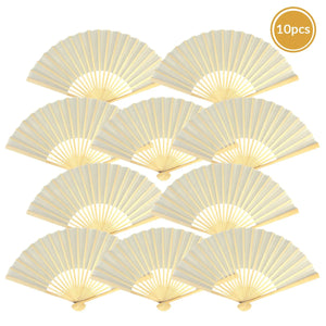 Beige Silk Fan