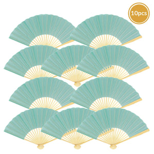 Water Blue Silk Fan