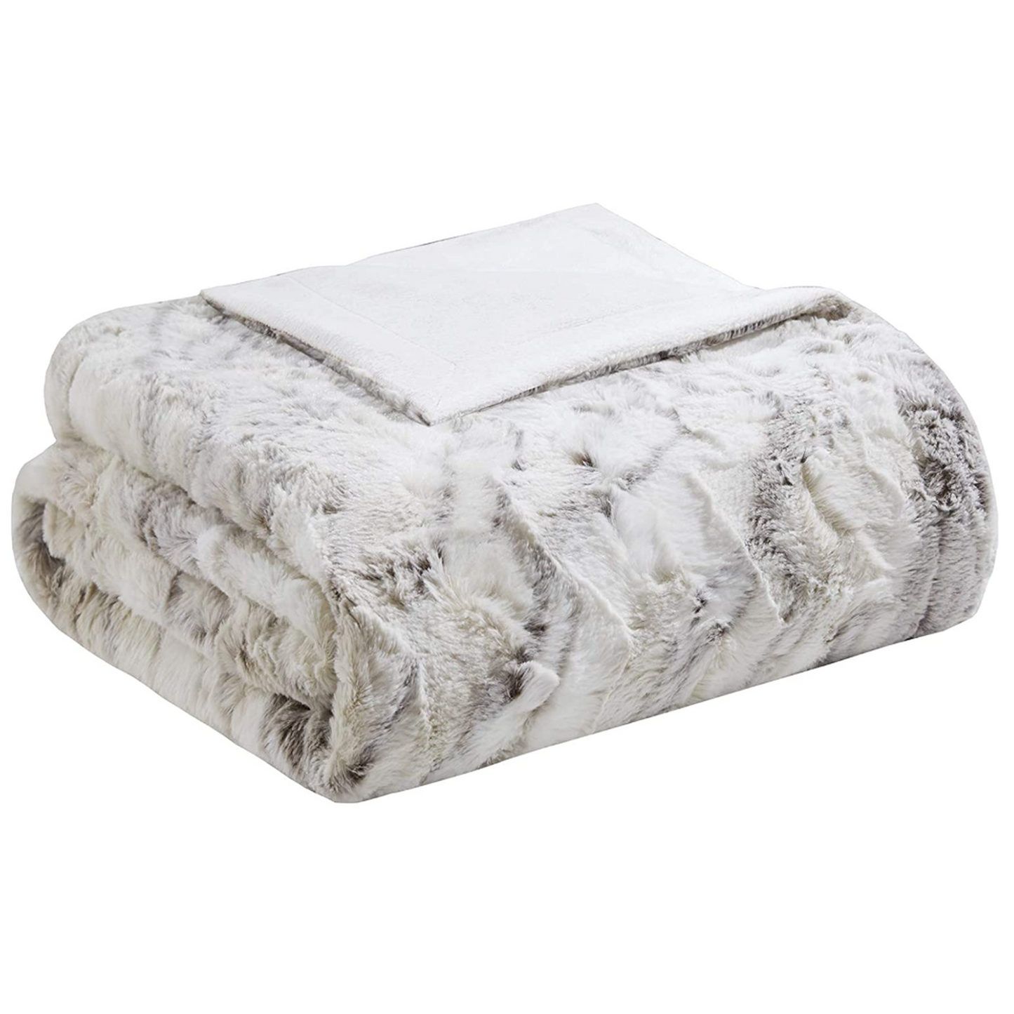 Snow Leopard Faux Fur Blanket (Rental)