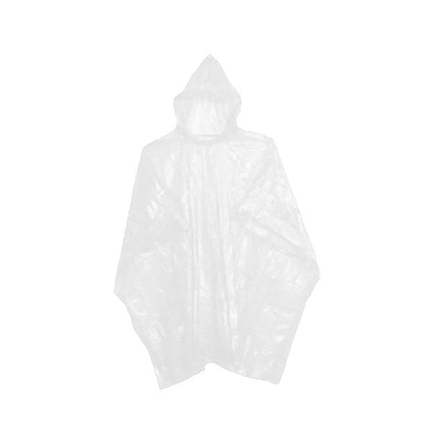 White lightweight waterproof poncho for outdoor events, travel, and weddings