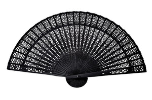 Wood Folding Fan - 10 Pack