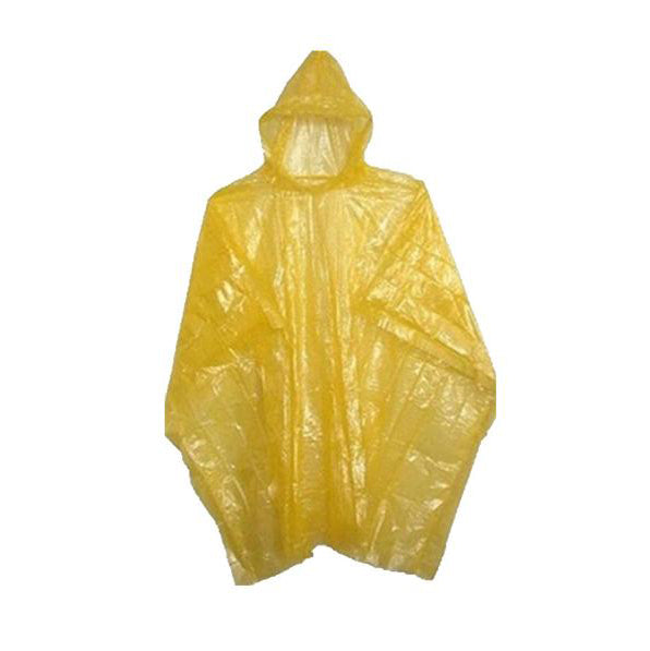 Yellow lightweight waterproof poncho for outdoor events, travel, and weddings