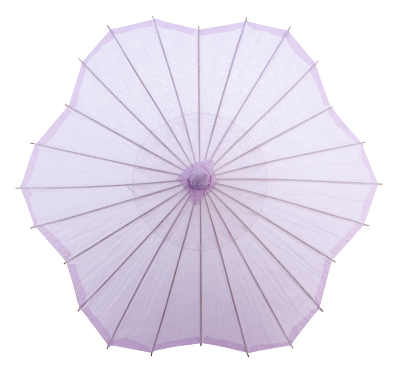 Lavender Scalloped Paper Parasol