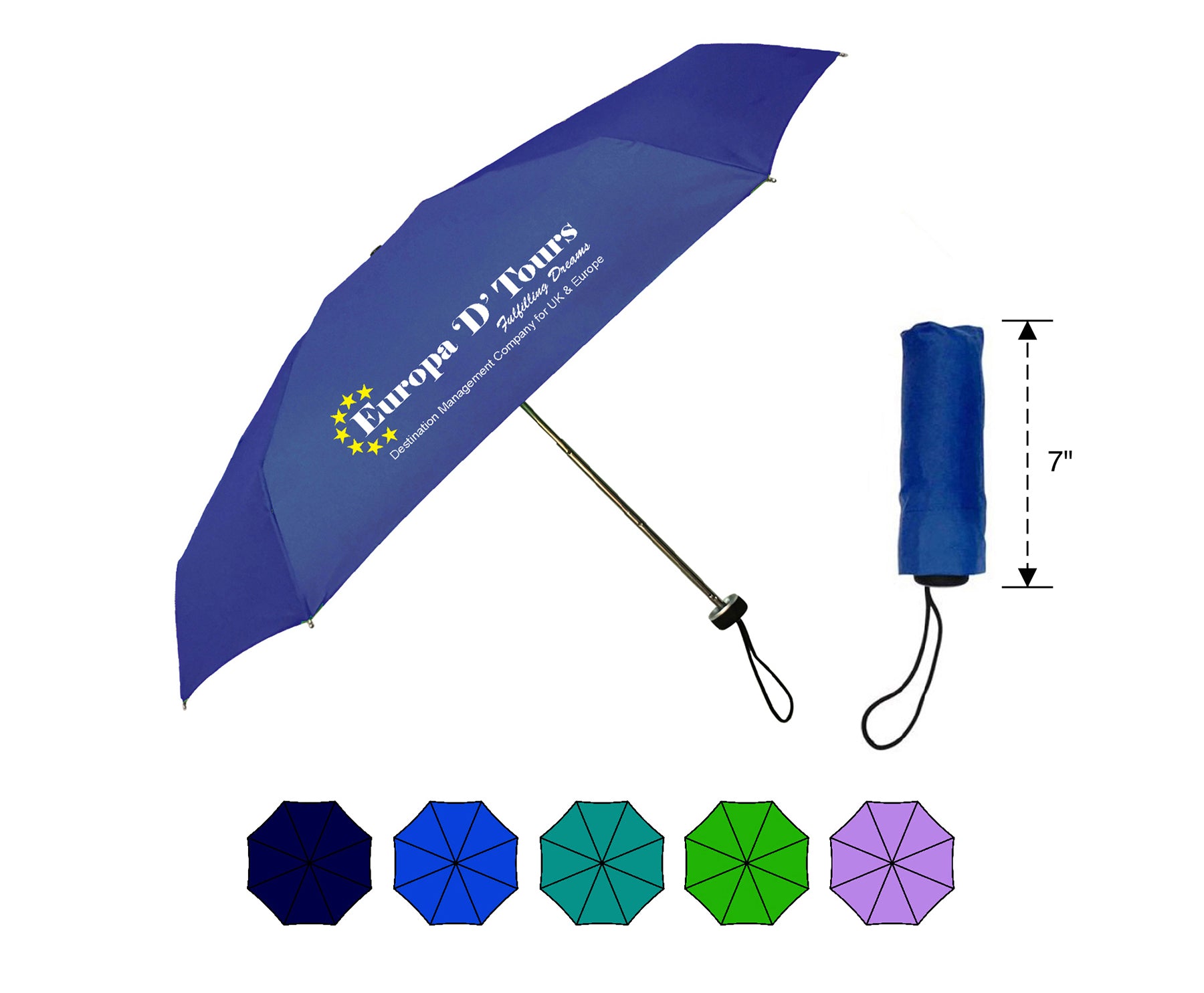 Small 5-Panel Economy Folding Umbrella