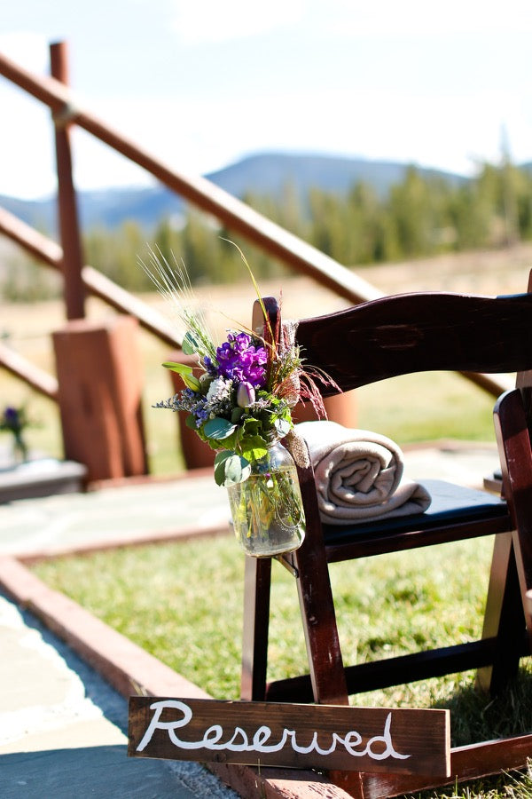 Tan fleece blankets at the ready at Devil's Thumb Ranch, Colorado. Credit: Becky Young Photography