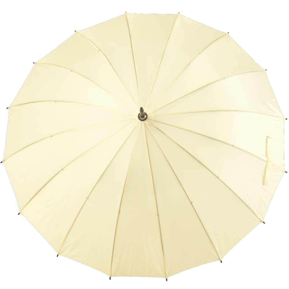 Cream large 16-panel umbrella – elegant and durable, perfect for weddings and outdoor events.